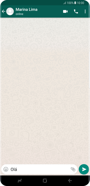 Pressione o ícone de enviar. Pressione o ícone de enviar.
