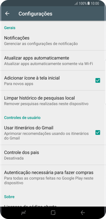Pressione Atualizar apps automaticamente. Pressione Atualizar apps automaticamente.