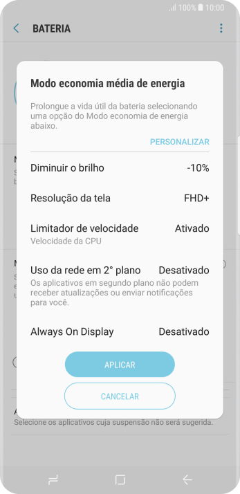 Pressione APLICAR para ativar a função. Pressione APLICAR para ativar a função.