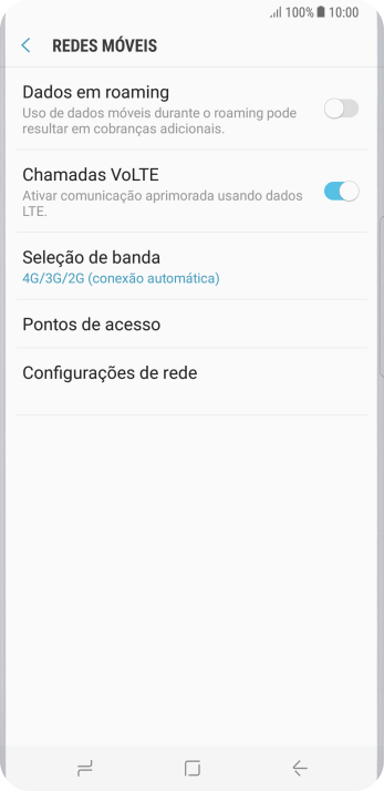 Pressione Seleção de banda. Pressione Seleção de banda.