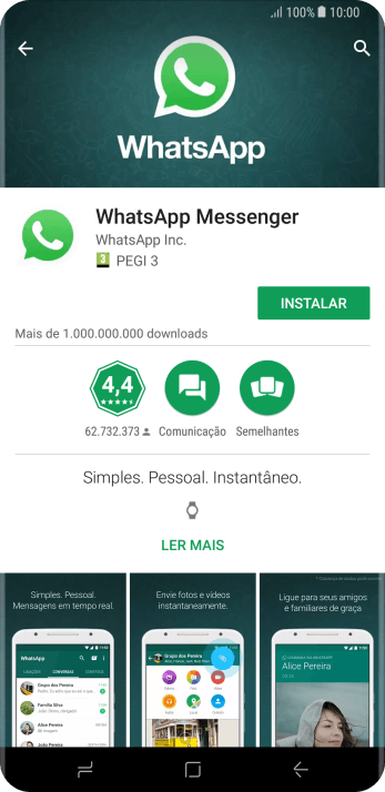 Pressione INSTALAR, e siga as indicações da tela para instalar o app. Pressione INSTALAR, e siga as indicações da tela para instalar o app.