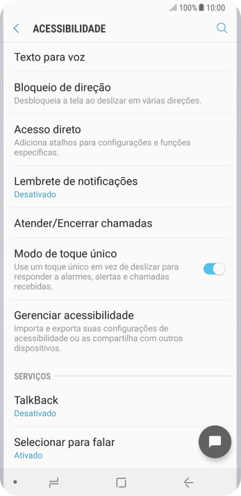 Pressione Texto para voz, e siga as indicações da tela para configurar a velocidade e o tom de voz. Pressione Texto para voz, e siga as indicações da tela para configurar a velocidade e o tom de voz.