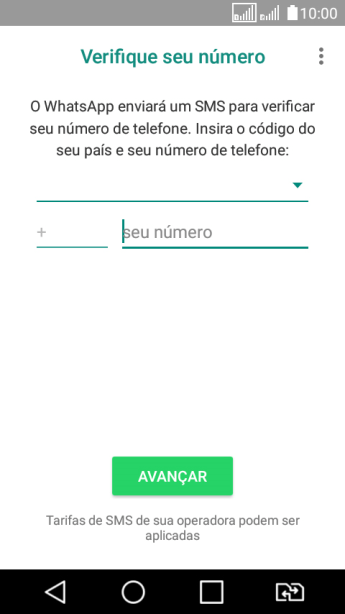 Pressione a lista suspensa. Pressione a lista suspensa.