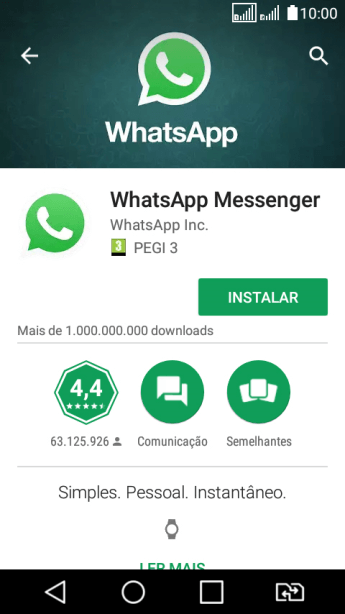 Pressione INSTALAR, e siga as indicações da tela para instalar o app. Pressione INSTALAR, e siga as indicações da tela para instalar o app.