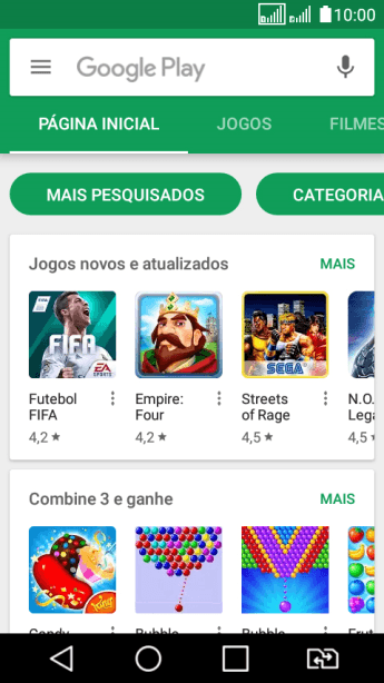 Deslize para a direita a partir do lado esquerdo da tela. Deslize para a direita a partir do lado esquerdo da tela.