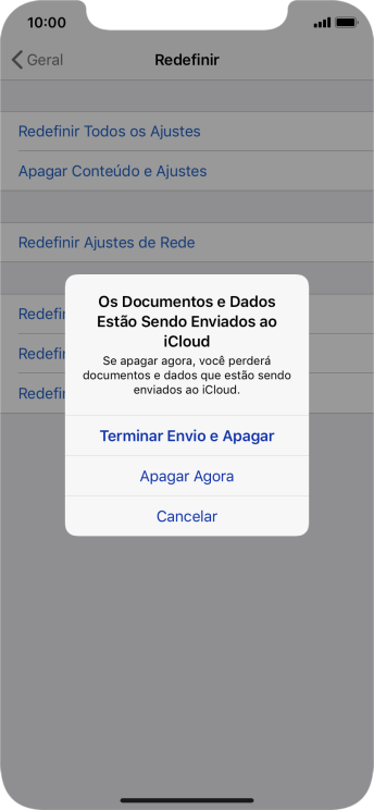 Pressione a configuração desejada. Pressione a configuração desejada.
