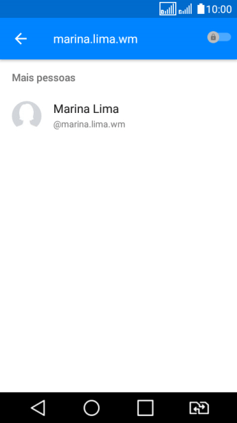 Pressione o contato desejado. Pressione o contato desejado.