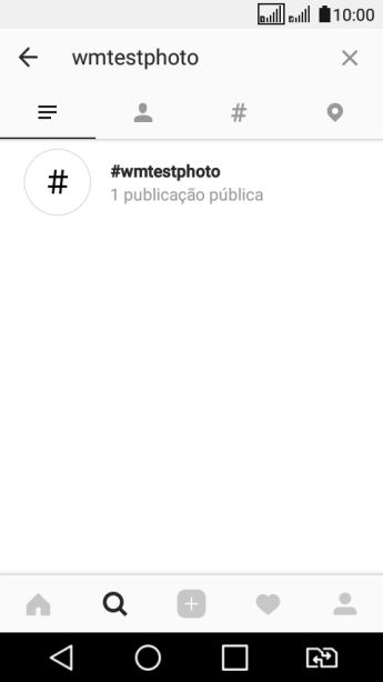 Pressione o hashtag desejado, e navegue até o post desejado. Pressione o hashtag desejado, e navegue até o post desejado.