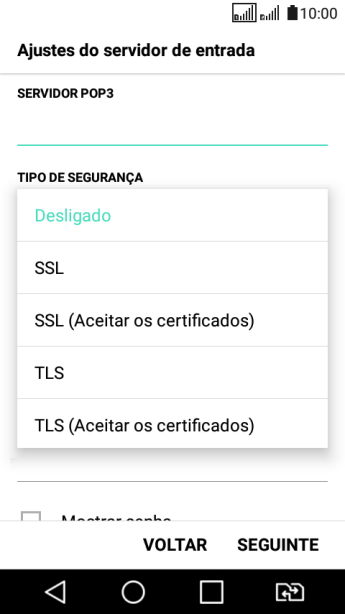 Pressione Desligado para desativar a função. Pressione Desligado para desativar a função.