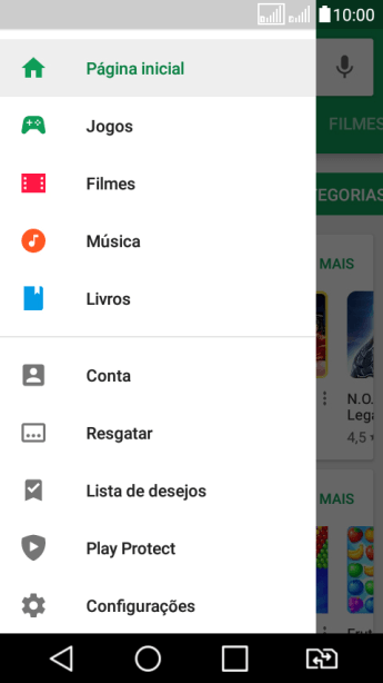 Pressione Configurações. Pressione Configurações.