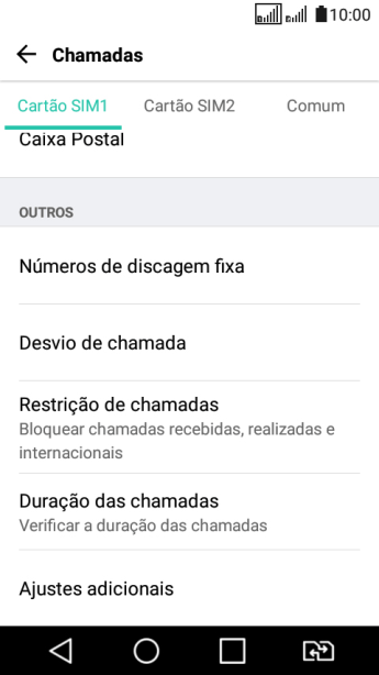 Pressione Restrição de chamadas. Pressione Restrição de chamadas.