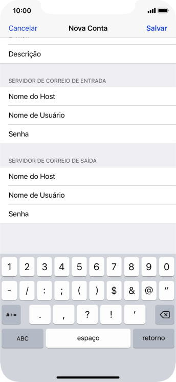 Pressione Salvar. Sua conta de e-mail agora está configurada. Se você quiser selecionar configurações adicionais de servidores de entrada e de saída, você deve seguir os seguintes passos. Pressione Salvar. Sua conta de e-mail agora está configurada. Se você quiser selecionar configurações adicionais de servidores de entrada e de saída, você deve seguir os seguintes passos.