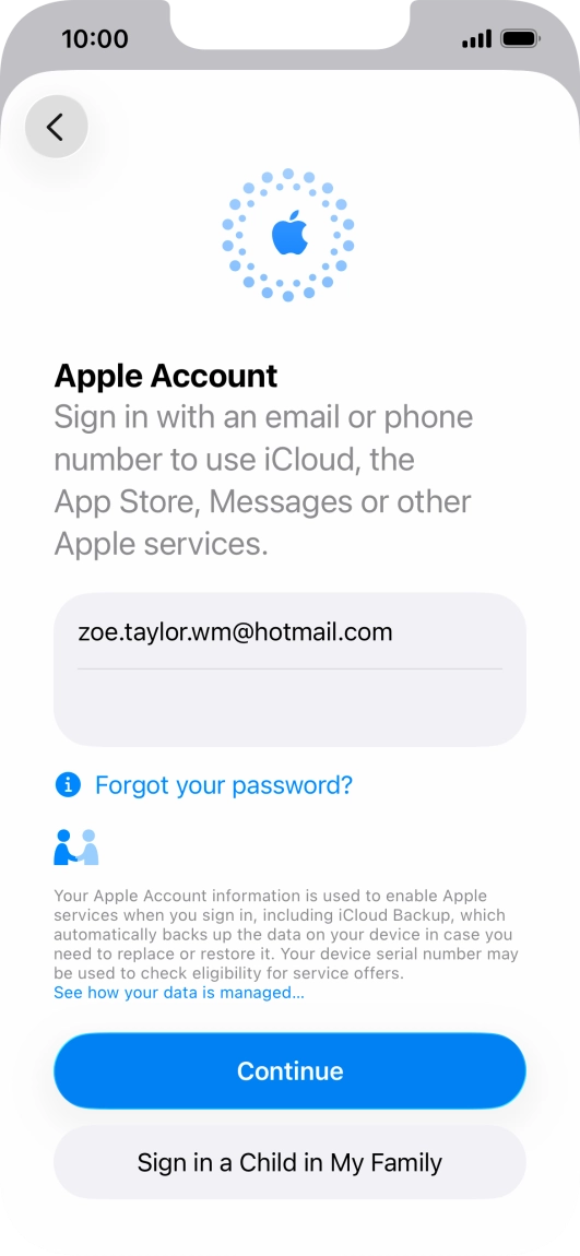 Press Continue. Press Continue.