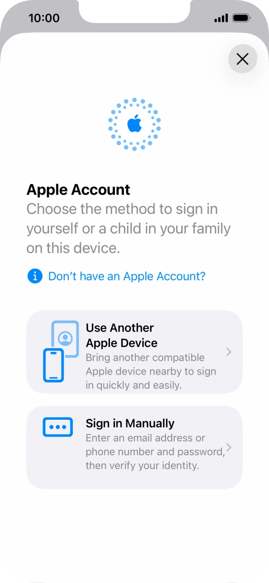 Press Sign in Manually. Press Sign in Manually.