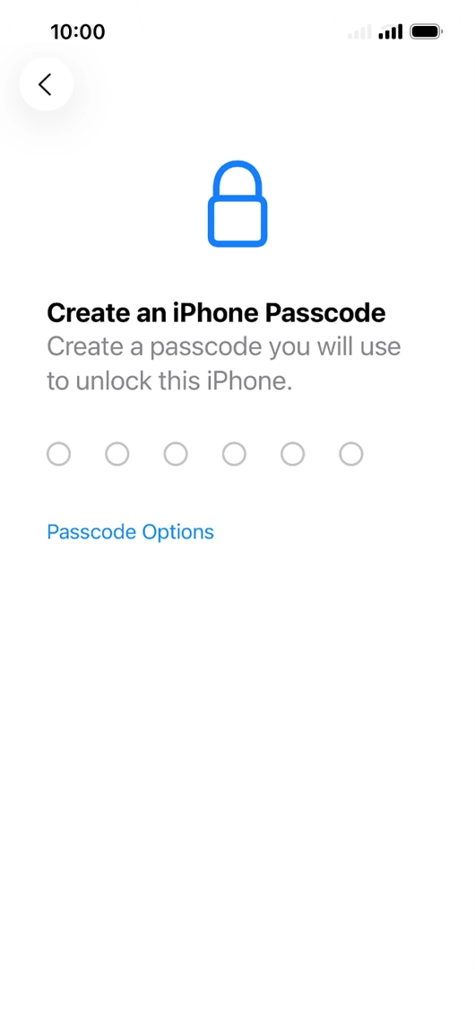 Press Passcode Options. Press Passcode Options.