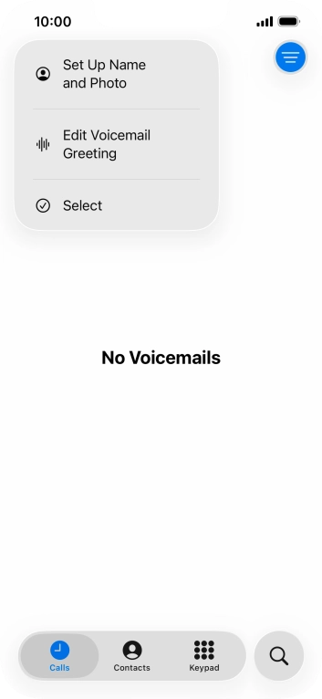 Press Edit Voicemail Greeting. Press Edit Voicemail Greeting.