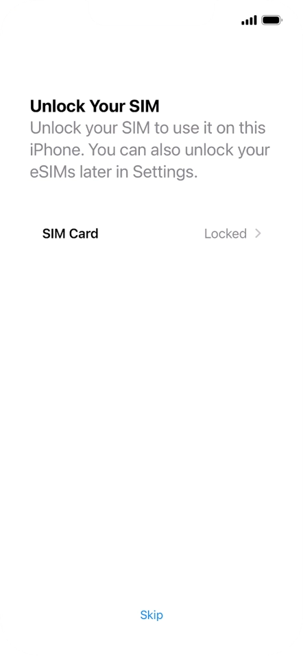 Press SIM Card. Press SIM Card.