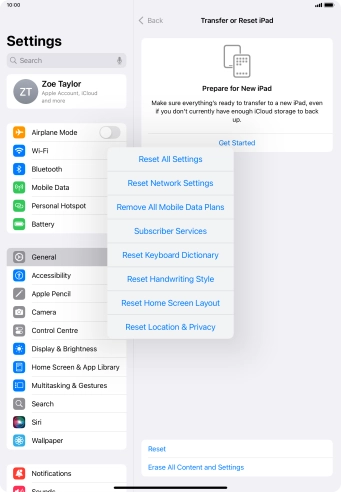 Press Reset All Settings. Press Reset All Settings.