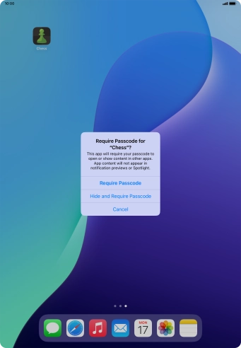 Press Require Passcode. Press Require Passcode.