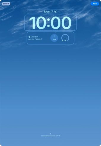 To customise the way the lock screen date is displayed, press the date widget and follow the instructions on the screen to find the required widget display mode. To customise the way the lock screen date is displayed, press the date widget and follow the instructions on the screen to find the required widget display mode.