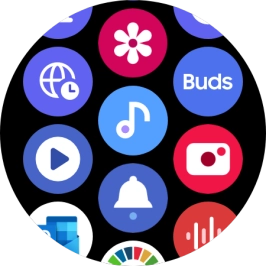 Press the music player icon. Press the music player icon.