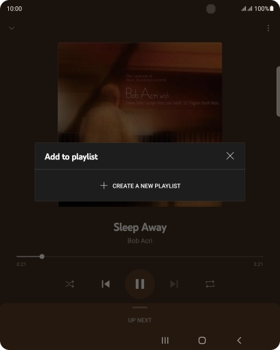 Press CREATE A NEW PLAYLIST. Press CREATE A NEW PLAYLIST.