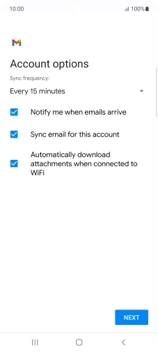 If this screen is displayed, you email account has been recognised and set up automatically. Follow the instructions on the screen to key in more information and finish setting up your phone. If this screen is displayed, you email account has been recognised and set up automatically. Follow the instructions on the screen to key in more information and finish setting up your phone.
