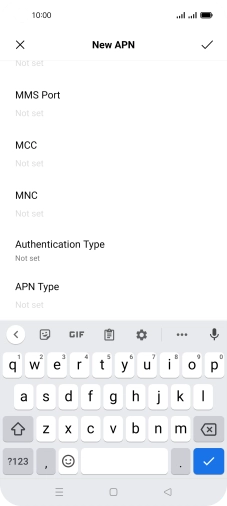 Key in default and press the confirm icon. Key in default and press the confirm icon.