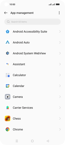 Press the required app. Press the required app.