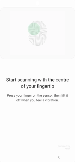 Follow the instructions on the screen to create the phone lock code using your fingerprint. Follow the instructions on the screen to create the phone lock code using your fingerprint.