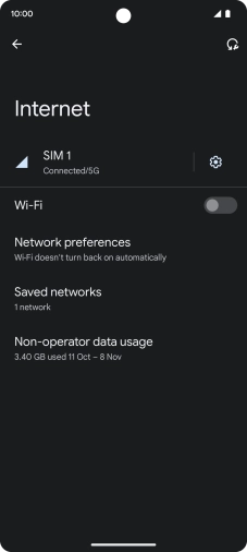 Press the settings icon. Press the settings icon.