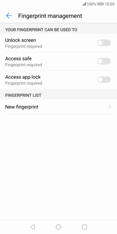 Press New fingerprint.