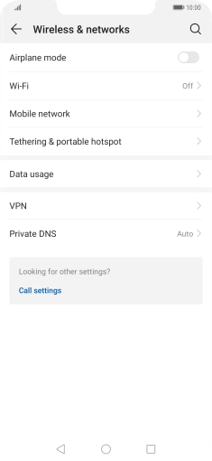 Press Mobile network. Press Mobile network.