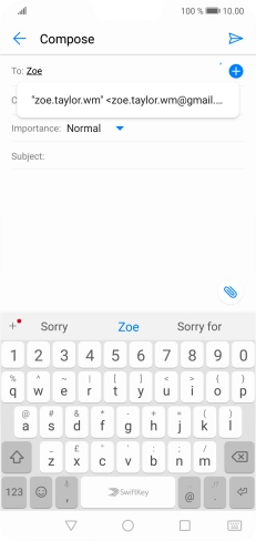 Press the required contact. Press the required contact.