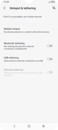 Press Mobile hotspot. Press Mobile hotspot.