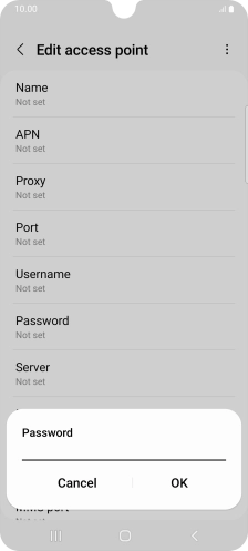 Key in secure and press OK. Key in secure and press OK.