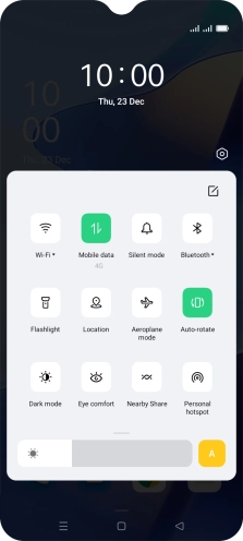 Press the settings icon. Press the settings icon.