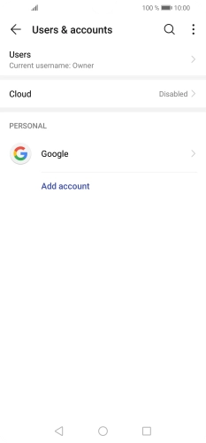 Press Add account. Press Add account.