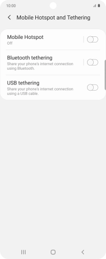 Press Mobile Hotspot. Press Mobile Hotspot.