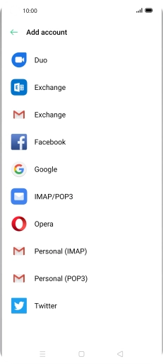 Press IMAP/POP3. Press IMAP/POP3.