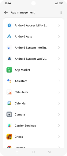 Press the required app. Press the required app.
