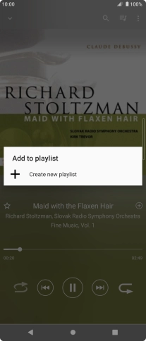 Press Create new playlist. Press Create new playlist.