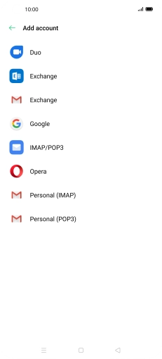 Press IMAP/POP3. Press IMAP/POP3.
