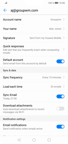 Press Account name and key in the required name. Press Account name and key in the required name.