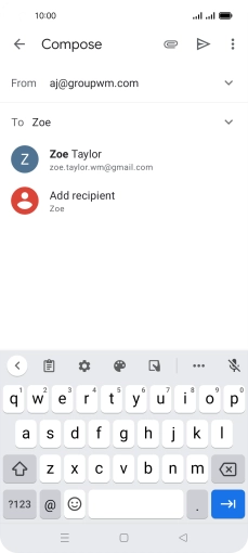 Press the required contact. Press the required contact.