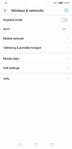 Press Mobile network. Press Mobile network.