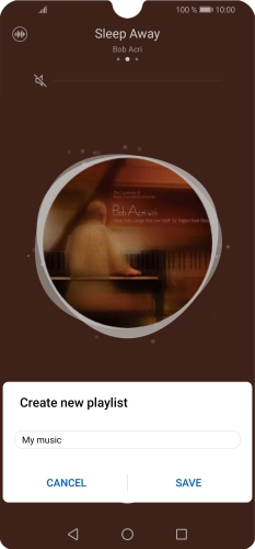 Key in a name for the playlist and press SAVE. Key in a name for the playlist and press SAVE.