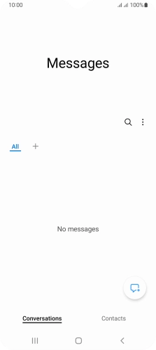 Press the new message icon. Press the new message icon.