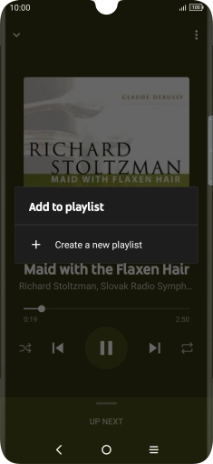 Press Create a new playlist. Press Create a new playlist.