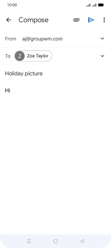 Press the attachment icon. Press the attachment icon.